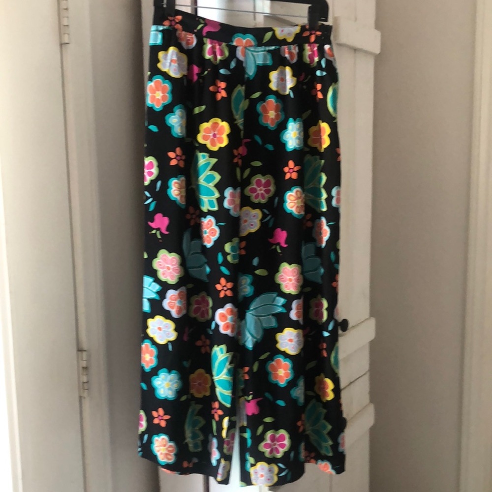 Vintage Gay Boyer silk palazzo pants